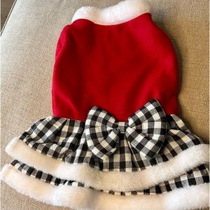 Dog/Puppy Christmas dress. Size small.